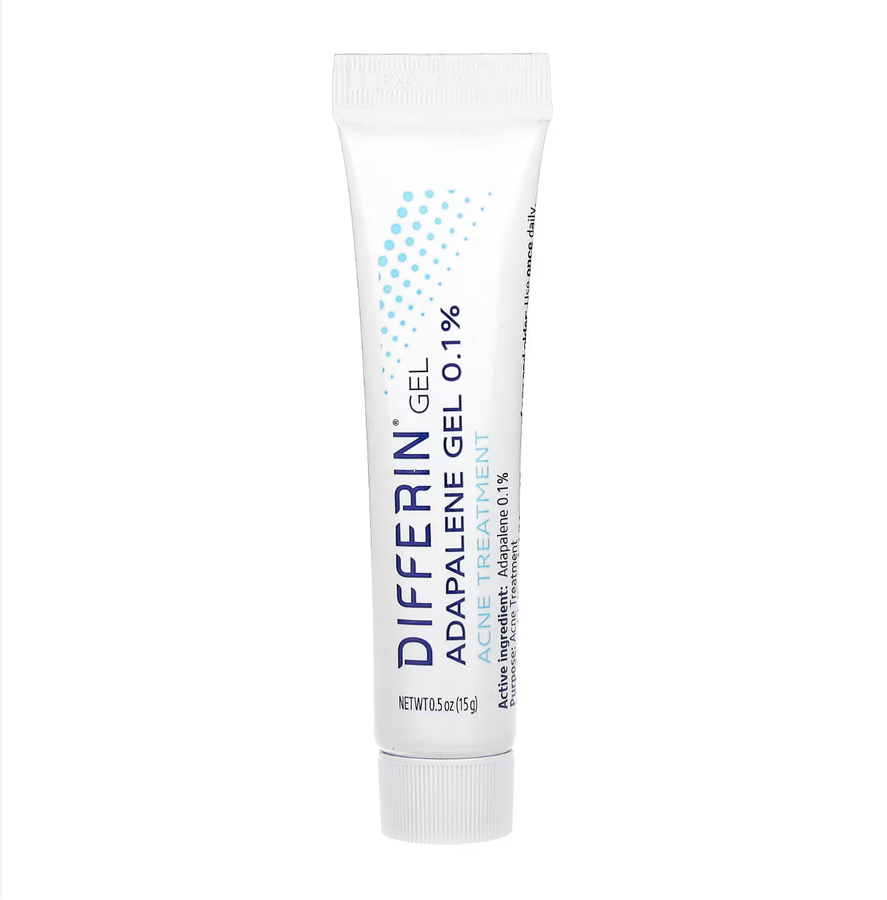 Gel anti-acné Differin, traitement rétinoïde pour le visage avec 0,1 % d'adapalène,