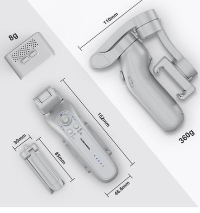 L7BPRO PLUS STABILISATEUR DE CARDAN PLIABLES A 3 AXES POUR TELEPHONE AVEC SUIVI A 360 DEGRE