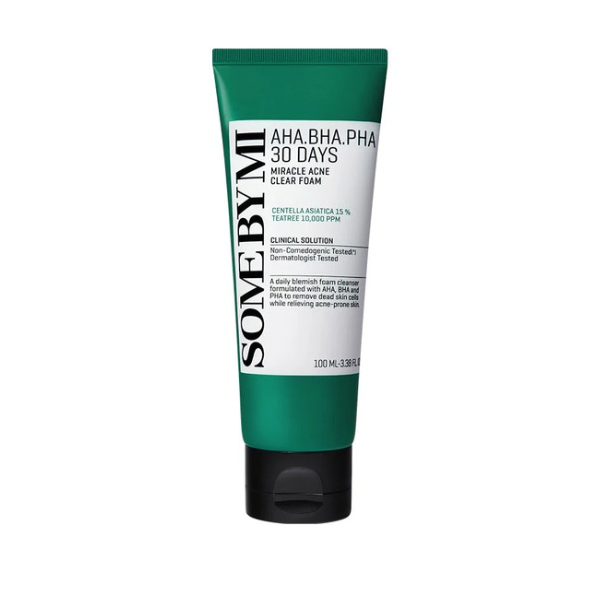 AHA BHA PHA 30 Days Miracle Acne Clear Foam - Some By Mi