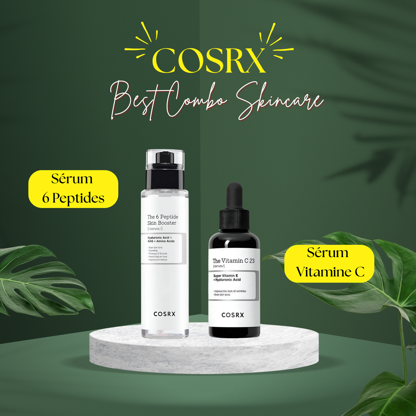 Meilleur Duo Cosrx - Éclat Intense, Réparateur, Uniformisant Et Estompeur De Taches