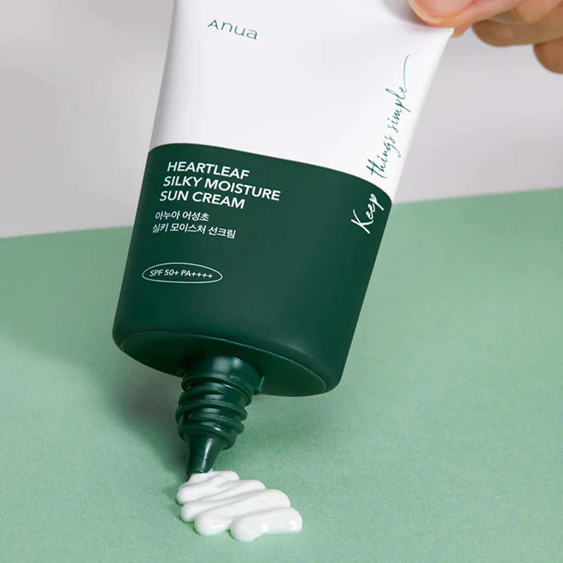 Anua - Crème solaire hydratante et soyeuse Heartleaf